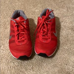 Red nike sneakers